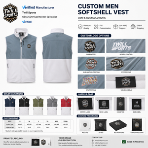Chalecos Softshell Talla Grande al por Mayor, Chalecos de Verano Casuales, Personalizados, Cálidos, Impermeables, Tejidos - Product Image 5