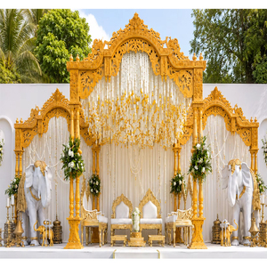 Mandap clásico Aarya para ceremonias de boda hindúes, Mandap Royal Gujarati Vivah Mayur para bodas al aire libre - Product Image 1