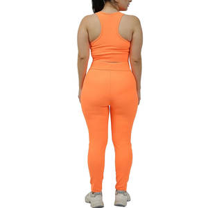 Conjunto de Yoga Sostenible de Alta Elasticidad sin Costuras de 2 Piezas para Mujer, Ropa Deportiva, Leggings de Cintura Alta, Conjunto de Leggings para Gimnasio, Ropa Deportiva a Prueba de Sentadillas - Product Image 2