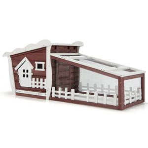 Gabbia di Lusso per Piccoli Animali, Conigliera in Legno con Vassoio Estraibile, Struttura in Metallo per l'Allevamento di Piccoli Animali, Uso Interno, Confezionata - Product Image 2