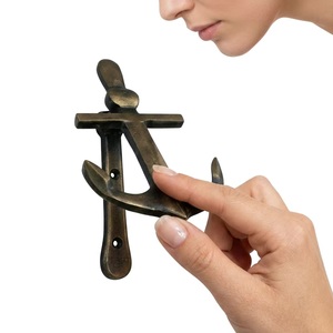 Timbre de puerta de hierro fundido con diseño de ancla, estilo costero tradicional, autoadhesivo, duradero, impermeable y ecológico, accesorio de entrada. - Product Image 2