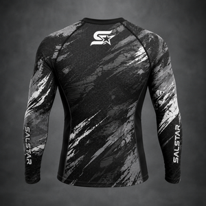 Salstar <b>Men's</b> Long Sleeve <b>Compression</b> <b>Shirt</b> Quick Dry Sporty Customize Logo Sublimation Print O-Neck Slim Fit Rash Guard Gym - Product Image 4