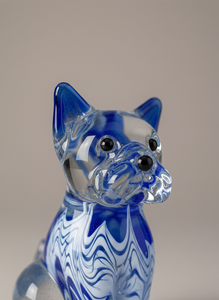 Figurine de chat en verre artisanal, décoration en cristal, presse-papiers, objet décoratif pour la maison, le bureau ou le tableau de bord de voiture, cadeau - Product Image 2