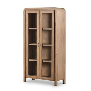 Étagère de salle de bain à double porte en teck naturel de luxe - Product Image 2