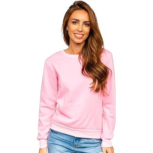 Sudadera Oversize de Cuello Redondo para Mujer, Rosa Claro, Casual, Cómoda, con Hombros Caídos, Estilo Lounge, Ajuste Holgado, para Otoño e Invierno - Product Image 1