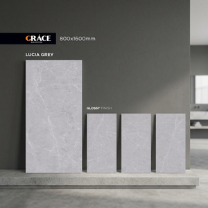 Carreaux de sol et de mur en porcelaine brillante Opal Gold 800x1600mm, design marbre doré luxueux 80x160cm - Product Image 4