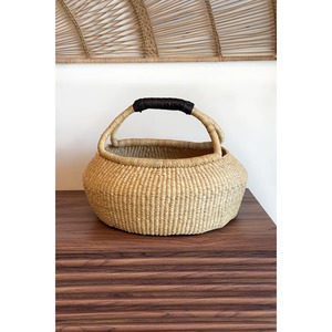 Seagrass <b>basket</b> with sewn-in handle Handmade <b>Storage</b> <b>Basket</b> Wholesale eco-friendly Made in Vietnam - Product Image 3