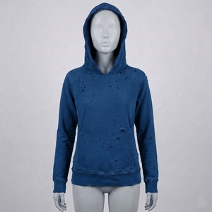Sudaderas con Efecto Desgastado para Mujer, Ropa Informal de Algodón y Felpa de Primera Calidad con Logotipo Personalizado, Fabricación OEM - Product Image 1