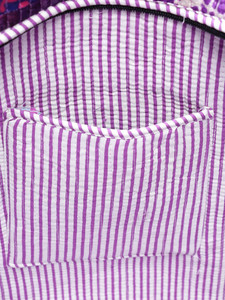 Beautiful Large Cotton Quilted Women Purple Ethnic Motifs Patchwork Quilted <b>Tote</b> <b>Bag</b> Reusable Eco Friendly Grocery Shopping <b>Bag</b> - Product Image 3