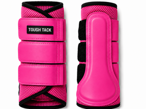 Botas de Protección para Caballos TOUGH TACK, Botas de Malla Azul para Cepillado/Botas para Tendones de Caballo/Botas de Protección para Patas de Caballo - Product Image 4