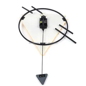 Opulent Golden Coral Modern Brass & Ceramic Wall <b>Clock</b> Handmade <b>Silver</b> Vine Pattern for Home Office Made by Zahid Exports India - Product Image 6