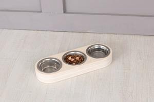 Comedero Elevado para Mascotas de Acero Inoxidable con Soporte de Madera, Juego de Comederos para Perros/Gatos al por Mayor - Product Image 5