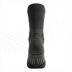 North Approach Crew Athletic <b>Socks</b> Breathable Hiking Outdoor Sports for Adults Summer <b>Black</b> Solid Knitted <b>Socks</b> - Product Image 2