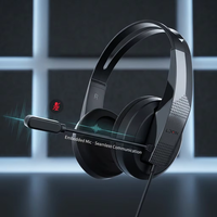 Casque de jeu filaire RGB LDON 520 avec microphone, compatible multiplateforme, casque de jeu professionnel audiophile avec éléments métalliques