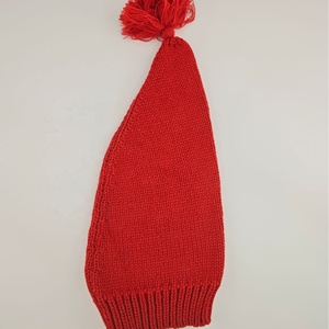 Red Knit Slouchy Beanie <b>Hat</b> with <b>Pom</b> <b>Pom</b> <b>for</b> Women Men - Product Image 5
