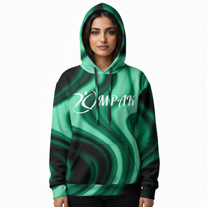 เสื้อฮู้ดดี้โอเวอร์ไซส์สไตล์โมเดิร์นสำหรับทุกเพศ พร้อมลายพิมพ์แบบซับลิเมชั่นเนื้อเนียน สำหรับคอลเลคชั่นสตรีทแวร์ลำลอง - Product Image 1