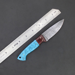 A&M ENTERPRISES Couteau de chasse d'extérieur personnalisable OEM, en acier Damas fait main, à lame fixe de type Drop Point, qualité industrielle - Product Image 5