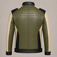 Nouvelle veste de moto en cuir véritable pour homme, saison hiver, avec col montant, couleur et logo personnalisés, service OEM de haute qualité