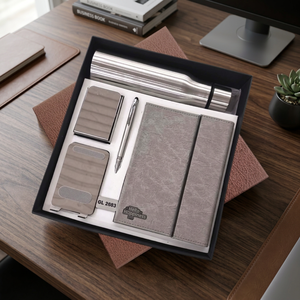 Set de Regalo Corporativo Premium: Botella de Acero, Cuaderno A5, Bolígrafo Metálico, Soporte Plegable para Móvil, Kit de Bienvenida para Empleados - Product Image 4