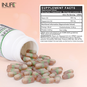 Neem Oil and Peppermint Oil Capsules 60 Vegetarian Capsules Plant Based Herbal Capsule Bottle for Adults Daily Use - Product Image 3