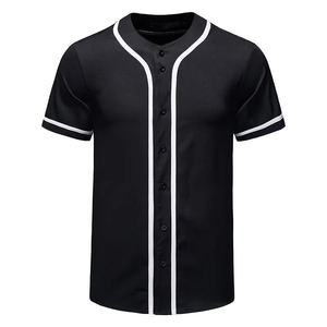High Quality Baseball Jersey Oversized Fit <b>Button</b> Mesh Fabric Softball <b>Shirt</b> Adults Custom Embroidered Breathable Jerseys - Product Image 1