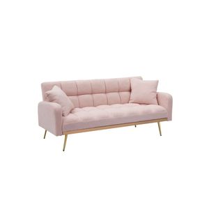 Divano Letto Rosa Regolabile da 69 Pollici per Spazi Piccoli, Ideale per Soggiorno e Camera da Letto - Product Image 6
