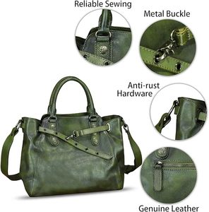 Wholesale Customizable Stylish Elegant Genuine Cowhide Leather Tote Bag Durable Handbag Women's Logo OEM Customized Shoulder Bag - Product Image 5