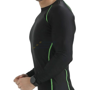 Customized Sublimated Solid Men's Long Sleeve <b>Compression</b> MMA Tights Breathable Fighting Wear Rash Guard Matching Set <b>Spring</b> - Product Image 5