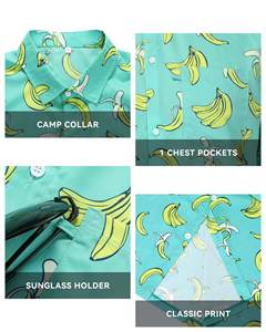 เสื้อฮาวายชาย แขนสั้น พิมพ์ลาย ติดกระดุม ใส่สบายๆ สำหรับฤดูร้อน ชายหาด แฟชั่นทันสมัย ใส่ได้ทุกฤดู เหมาะกับการเล่นกีฬา - Product Image 4