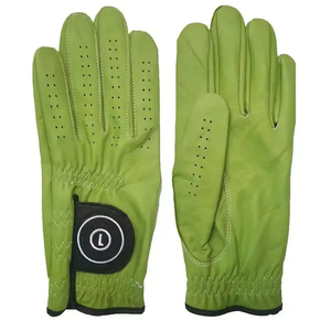 Gants de golf en cuir à doigts entiers, blancs, respirants, perforés, antidérapants, unisexes, toutes saisons, durables - Product Image 5