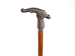 Canne de marche pliable réglable en bois avec poignée en métal, sculptée à la main, style vintage, pour personnes âgées, randonnée, voyage, usage domestique - Product Image 5