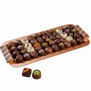 Elegante bandeja decorativa para servir postres, bandeja para chocolate con asa de madera, expositor de postres para proveedores mayoristas - Product Image 1