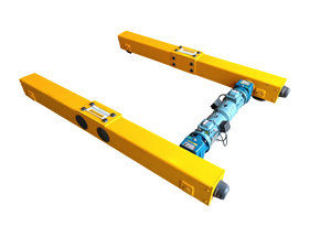 Carro final de viga simple de 3 toneladas, 10m de envergadura, tipo europeo, con caja de engranajes Elecon, motor ABB, freno de CC, para grúa EOT - Product Image 6