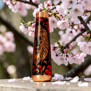 Handmade Artisan Copper Water Bottle-<b>Rustic</b> Handcrafted Traditional Design Eco-Friendly Elegant Craftsmanship Large Capacity - Product Image 5