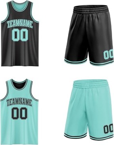 Conjunto de Uniforme de Baloncesto Sublimado de Alta Calidad con Tela de Malla Transpirable para Hombres y Equipos Juveniles, para Práctica y Competencia - Product Image 1