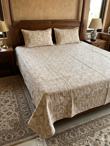 Cubrecama Floral con Estampado de Pájaros, Estilo Bohemio, Moderno, para Todas las Estaciones, de Mezclilla Estampada, con Relleno de Algodón Hecho a Mano, para Uso Doméstico - Product Image 2