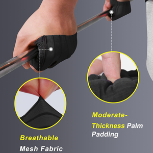 Professional Fingerless Gloves For Gym Fitness And Outdoor Activities Breathable Material With Padded Palm For Comfort In Summer - Product Image 3