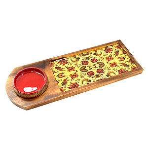 Decorative Wooden Tray for Elegant <b>Coffee</b> <b>Table</b> Styling Premium Wooden Tray with Designer Printed Artwork at cheap price - Product Image 1