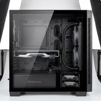 Micro ATX Gaming PC Case with Side Window Support 340mm GPU Mid Tower Computer Chassis for Office Desktop Business PC OEM
