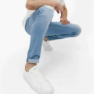 Jeans en denim pour hommes, style unique, moderne, confortable, respirant, écologique, déchiré, coupe slim, décontracté, pour tous les jours, streetwear - Product Image 5