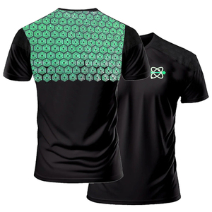 Camiseta Deportiva Unisex de Cuello Redondo, Ajustada, de Nailon/Algodón, Transpirable, con Estampado de Serigrafía - Product Image 1