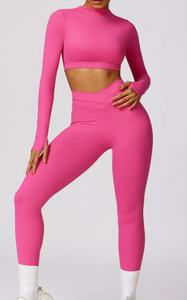 Custom LOGO Women Gym Fitness <b>Sets</b> Activewear Outfits Workout Clothing Sports Bra Short Top Leggings Seamless <b>Yoga</b> <b>Set</b> - Product Image 6