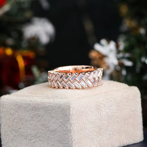 Hot Sale Wedding Band <b>Ring</b> baguette Cut Moissanite Diamond 925 Silver 18K Gold <b>Ring</b> Moissanite Weddings Gold <b>Rings</b> Suppliers - Product Image 4
