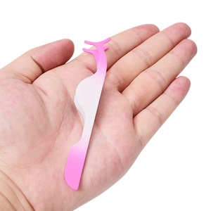 Pince à épiler et applicateur pour cils en acier inoxydable, outils de maquillage auxiliaires - Product Image 5