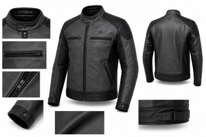 Chaqueta de Motocicleta de Cuero Térmico |   Estampado de Invierno |   Negro Carbón Marrón Verde |   Fabricante OEM ODM |   Diseño de Calidad Premium - Product Image 6