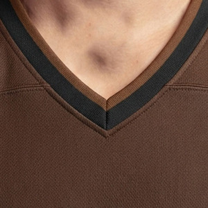 Maillot de hockey sur glace pour hommes, sublimation, manches longues, col en V, polyester - Product Image 4