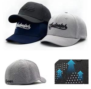 Unisex Breathable 100% Cotton Baseball Cap Perforated Design Adjustable Fit Hip Hop Travel Spring Summer Style Gray Navy <b>Black</b> - Product Image 1