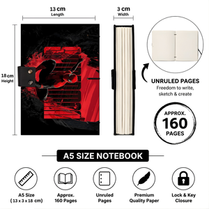 Luxury A5 Handmade Paper Notebook 100 Pages Eco Friendly Journal Stylish Contemporary Theme Hard Cover <b>Diary</b> Sketchbook Gift Use - Product Image 4