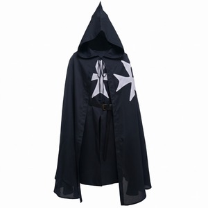 Disfraz de Caballero Templario Medieval de Alta Calidad con Cruz de Algodón y Túnica Renacentista Transpirable para Fiesta de Halloween - Product Image 1