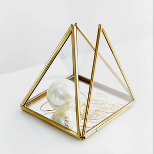 Antique Style Metal And Glass Jewelry Organizer Box With Elegant Design For Home <b>Decoration</b> And Gifts - Product Image 1